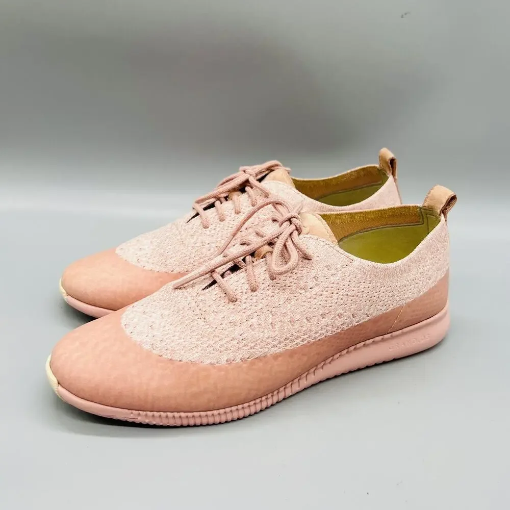 Cole Haan Shoes Womens 8 Pink Knit 2.ZEROGRAND Low Top Sneakers Comfort Casual